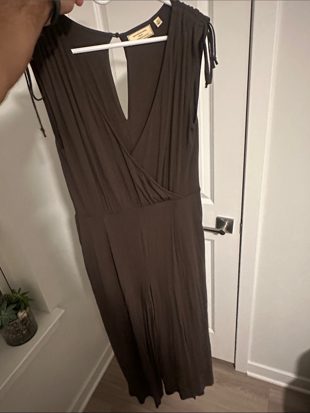 Moulinette Soeurs Chocolate Brown Sleeveless Wrap Maxi Dress